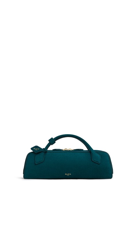 ALA&Iuml;A LE TECKEL CLUTCH IN SUEDE 