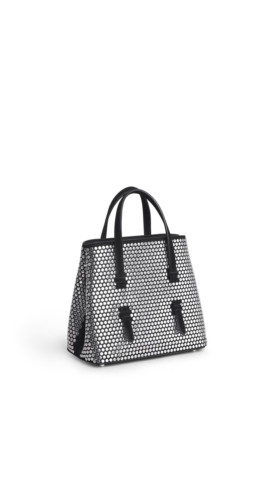 ALA&Iuml;A MINA 20 BAG IN SUEDE WITH STUDS  BLACK - View 2