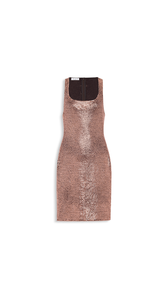 MARRON/BRONZE - ALA&Iuml;A ROBE AJUST&Eacute;E &Agrave; STUDS