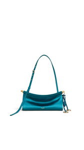 EMERALD - ALA&Iuml;A LE CLICK EAST WEST SMALL BAG IN SATIN