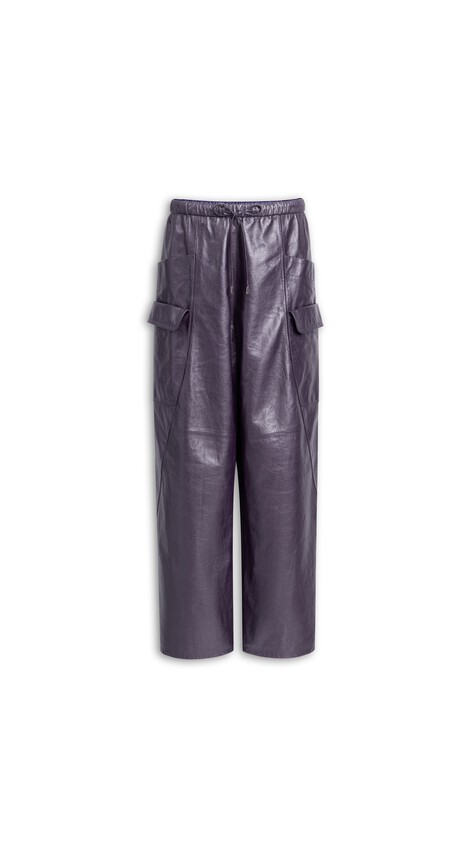 CARGO LEATHER PANTS