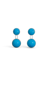 TURQUOISE - ALA&Iuml;A SPHERE SMALL PENDANT EARRINGS