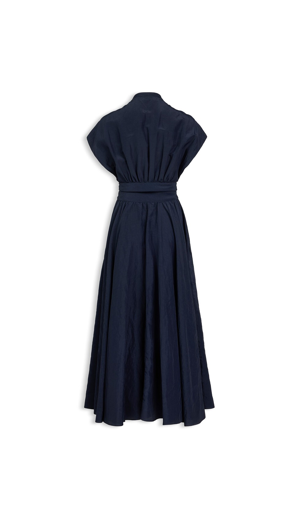 ALA&Iuml;A LINEN-BLEND BELTED DRESS NIGHT - View 2