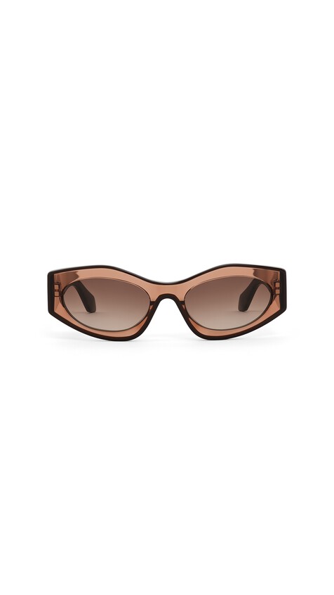 ALA&Iuml;A CAT EYES SUNGLASSES TRANSPARENT BROWN