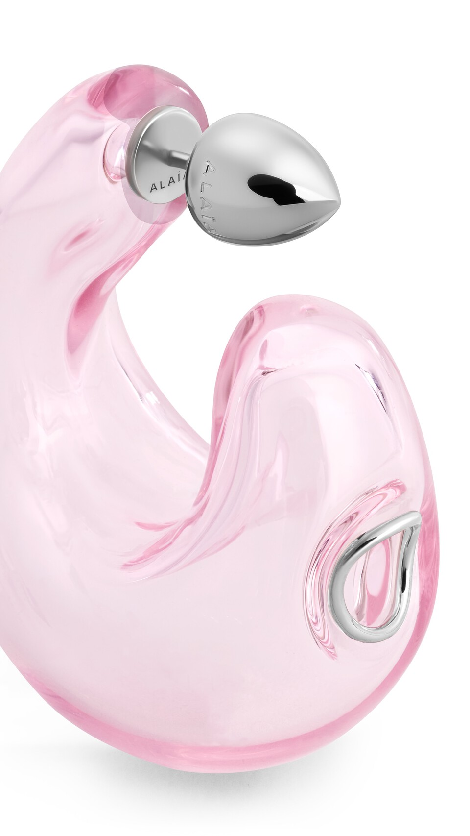 ALA&Iuml;A BUBBLE HOOPS EARRINGS ROSE - View 2