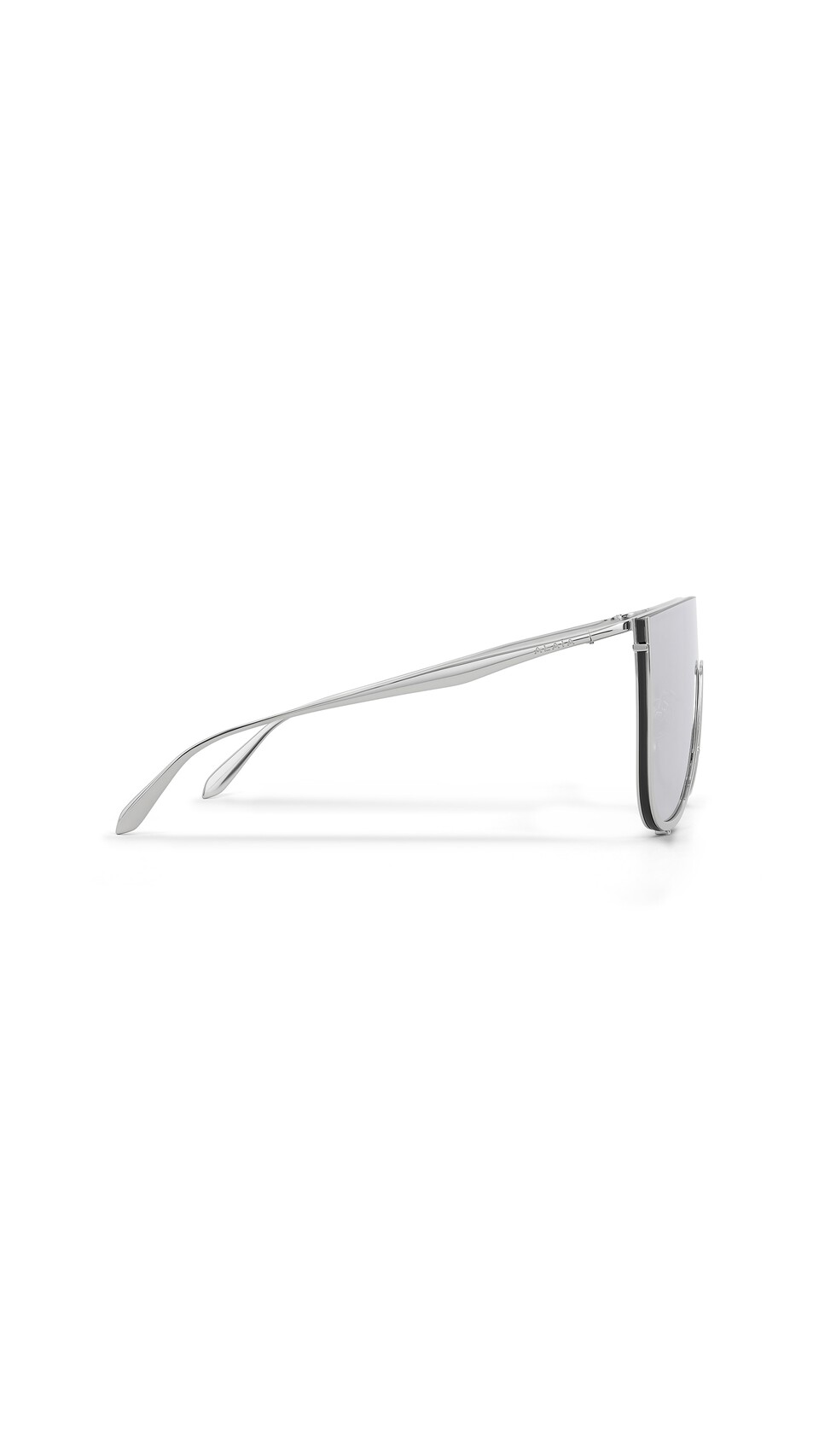 ALA&Iuml;A MASK SUNGLASSES IN METAL WHITE SILVER - View 2