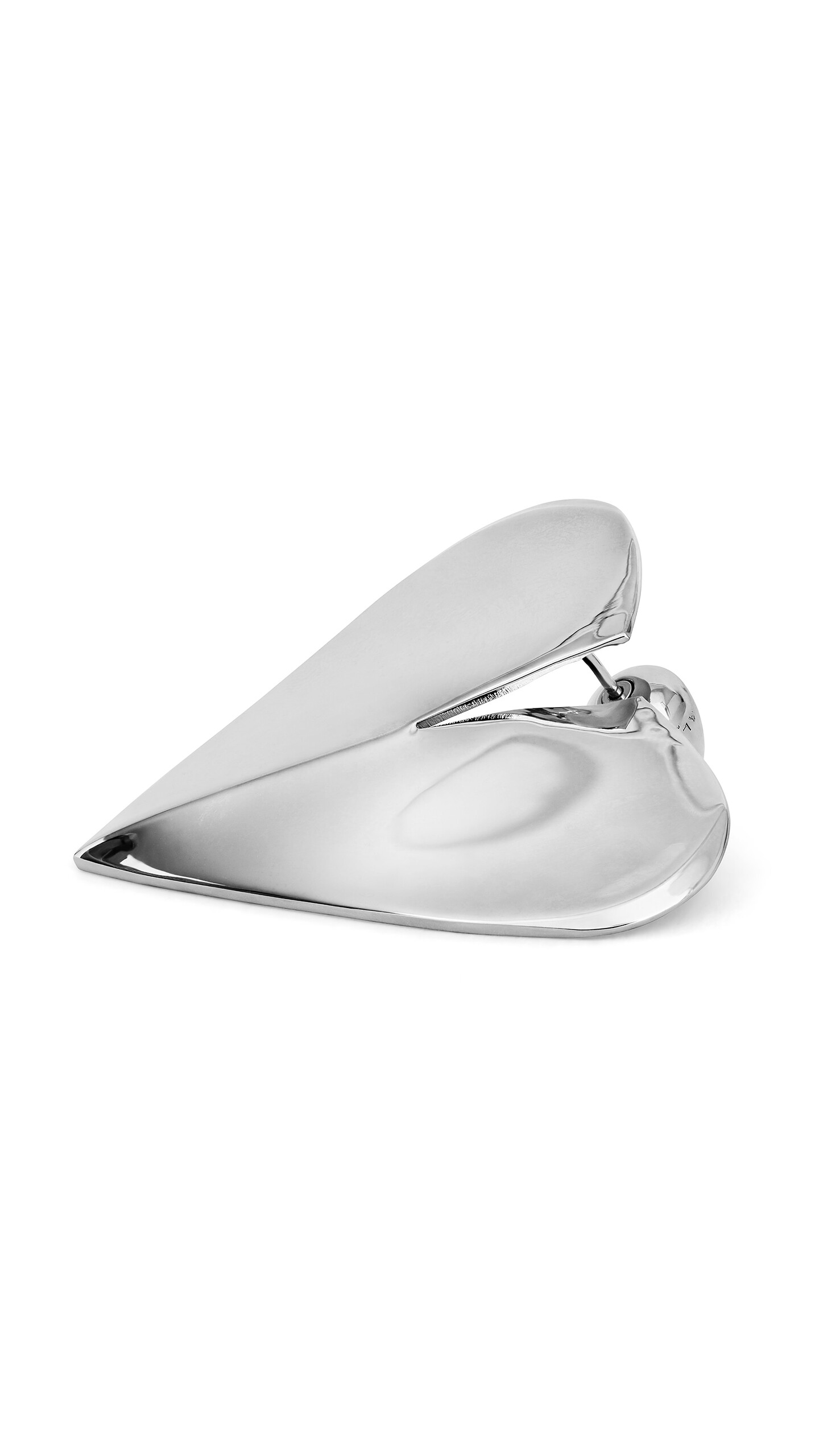 ALA&Iuml;A LE C&OElig;UR TORN EARRINGS WHITE SILVER - View 2