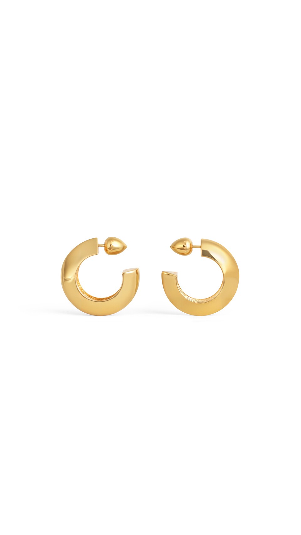 ALA&Iuml;A EDGE HOOPS EARRINGS YELLOW GOLD METALS