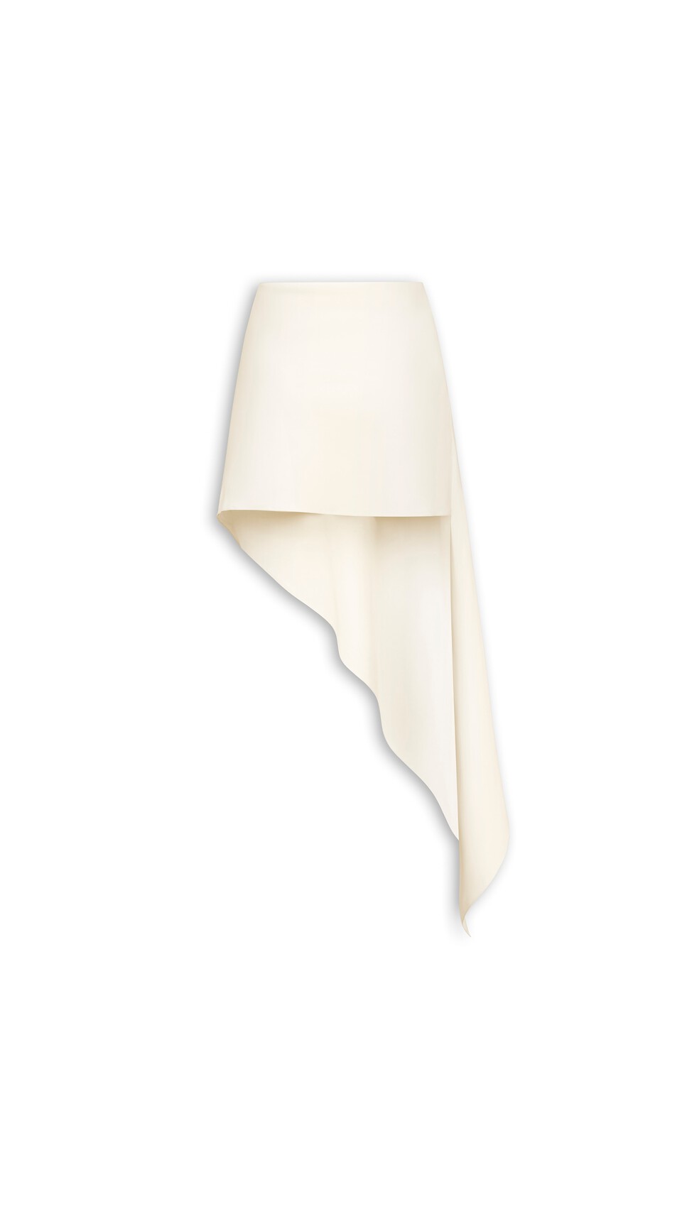 ALA&Iuml;A POPLIN POINTED SKIRT IVORY - View 4