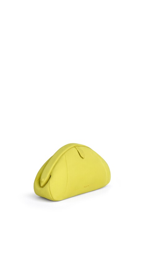 ALA&Iuml;A PURSE SMALL CLUTCH IN SUEDE LEMON YELLOW - View 2