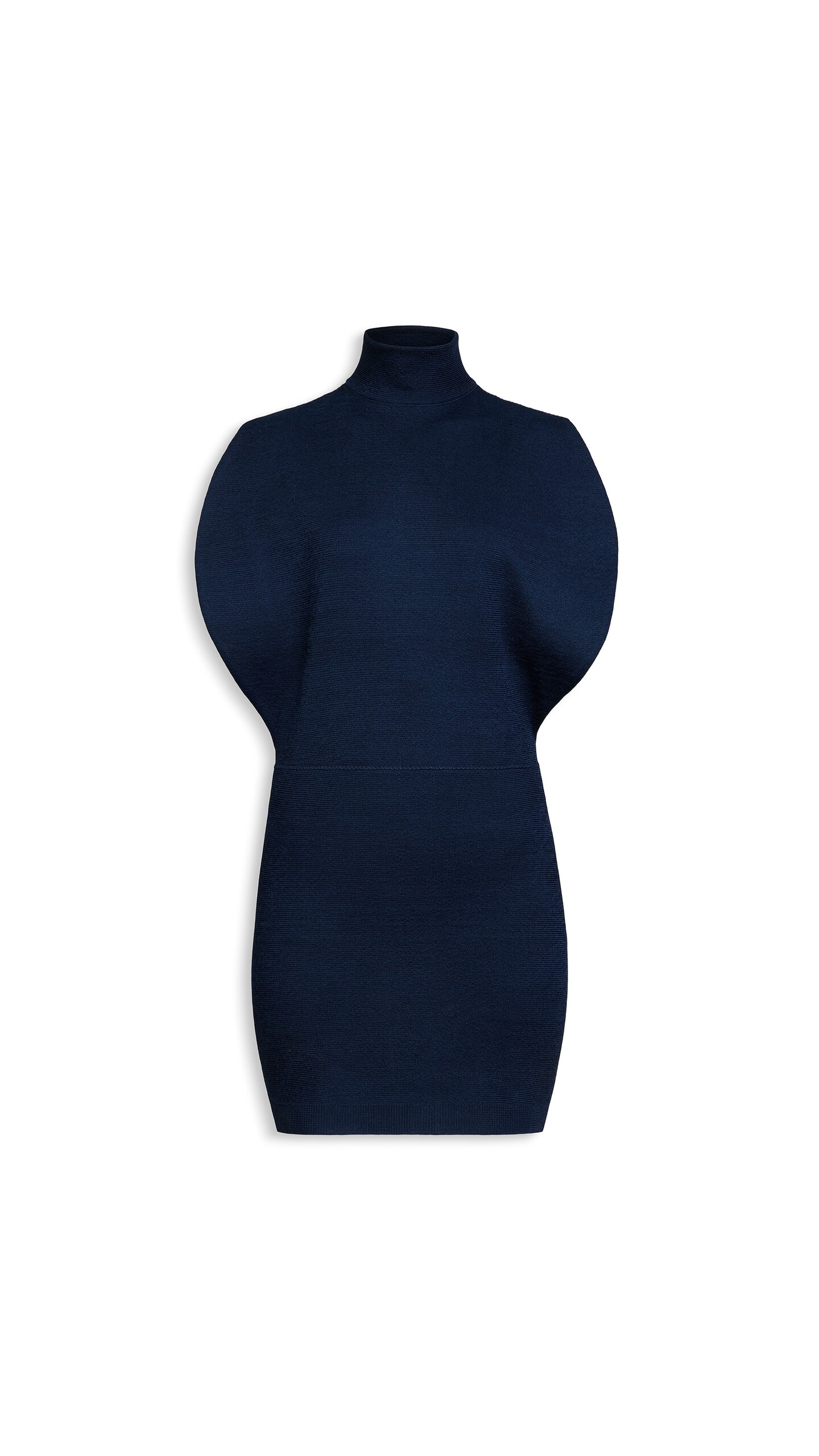 ALA&Iuml;A SILK KNIT CINCHED DRESS MIDNIGHT