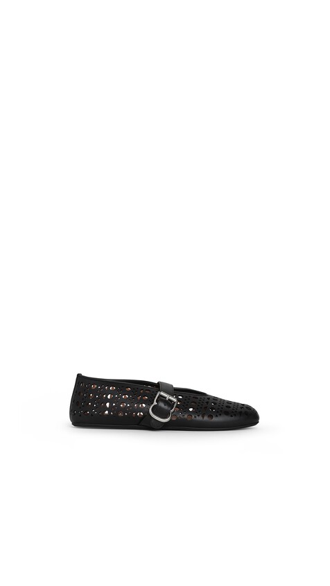 ALA&Iuml;A BALLET FLATS IN VIENNE LAMBSKIN BLACK