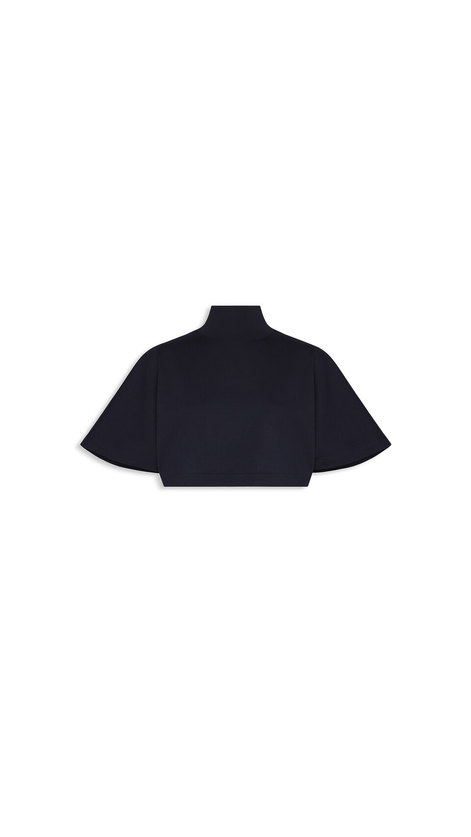 ALA&Iuml;A CROPPED COTTON JERSEY T-SHIRT BLACK
