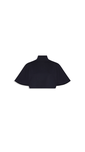 BLACK - ALA&Iuml;A CROPPED COTTON JERSEY T-SHIRT