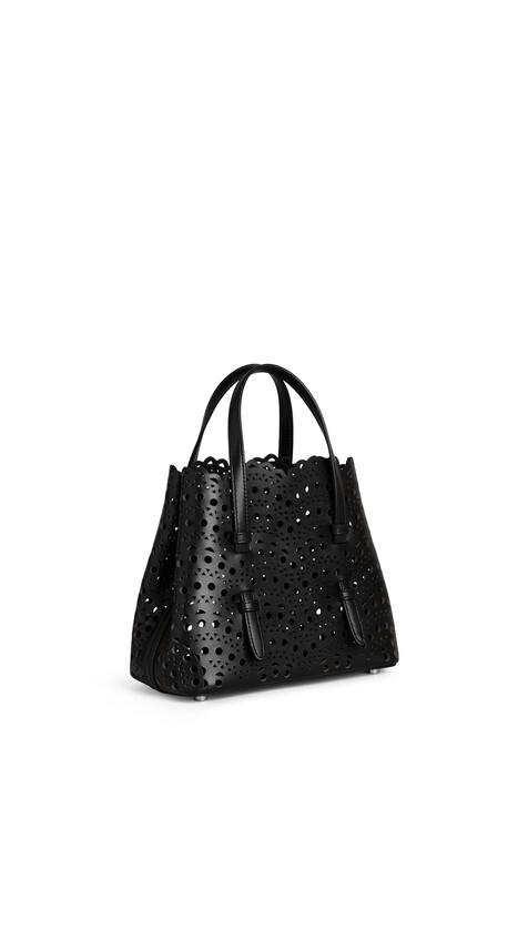 ALA&Iuml;A MINA 20 BAG IN VIENNE WAVE CALFSKIN BLACK - View 2