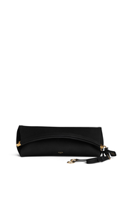BLACK - ALA&Iuml;A LE CLICK CLUTCH 42 IN NUBUCK