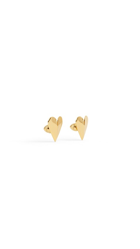 ALA&Iuml;A LE C&OElig;UR MINI TORN EARRINGS YELLOW GOLD METALS - View 2