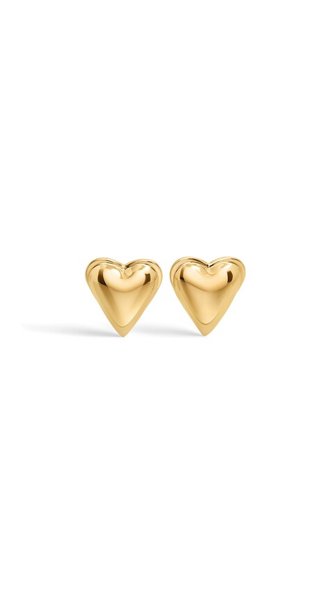 ALA&Iuml;A LE C&OElig;UR BOMB&Eacute; EARRINGS YELLOW GOLD METALS