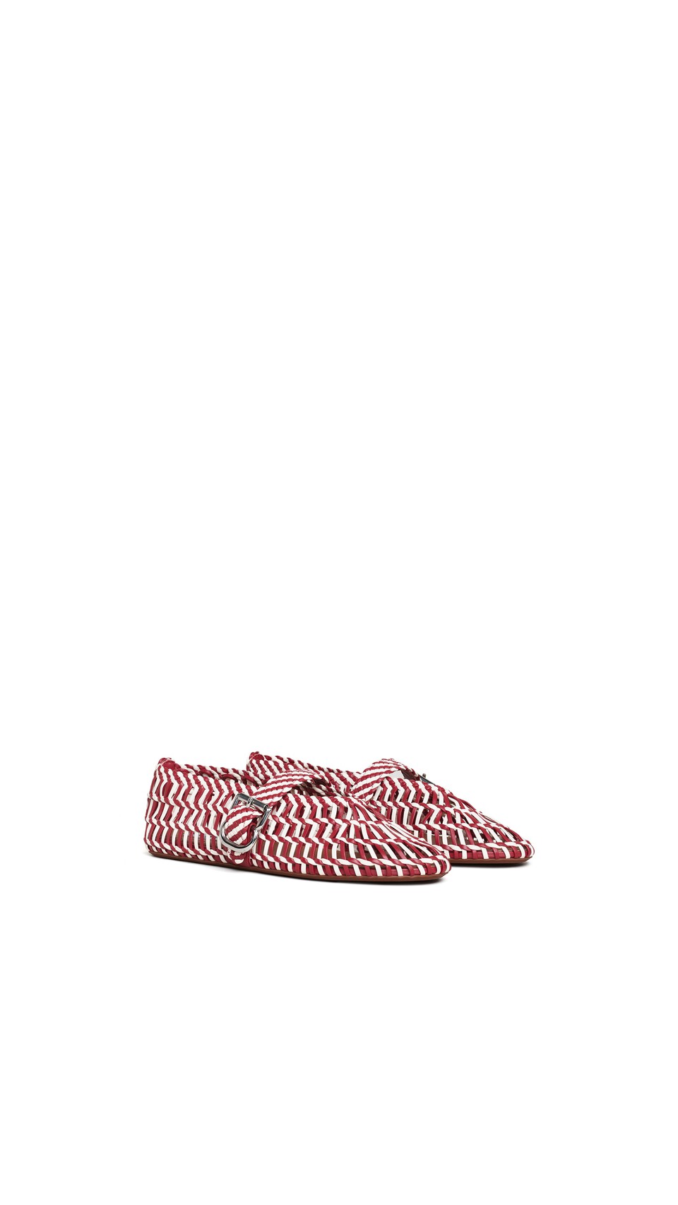 ALA&Iuml;A BALLET FLATS IN WEAVED LAMBSKIN  - View 2