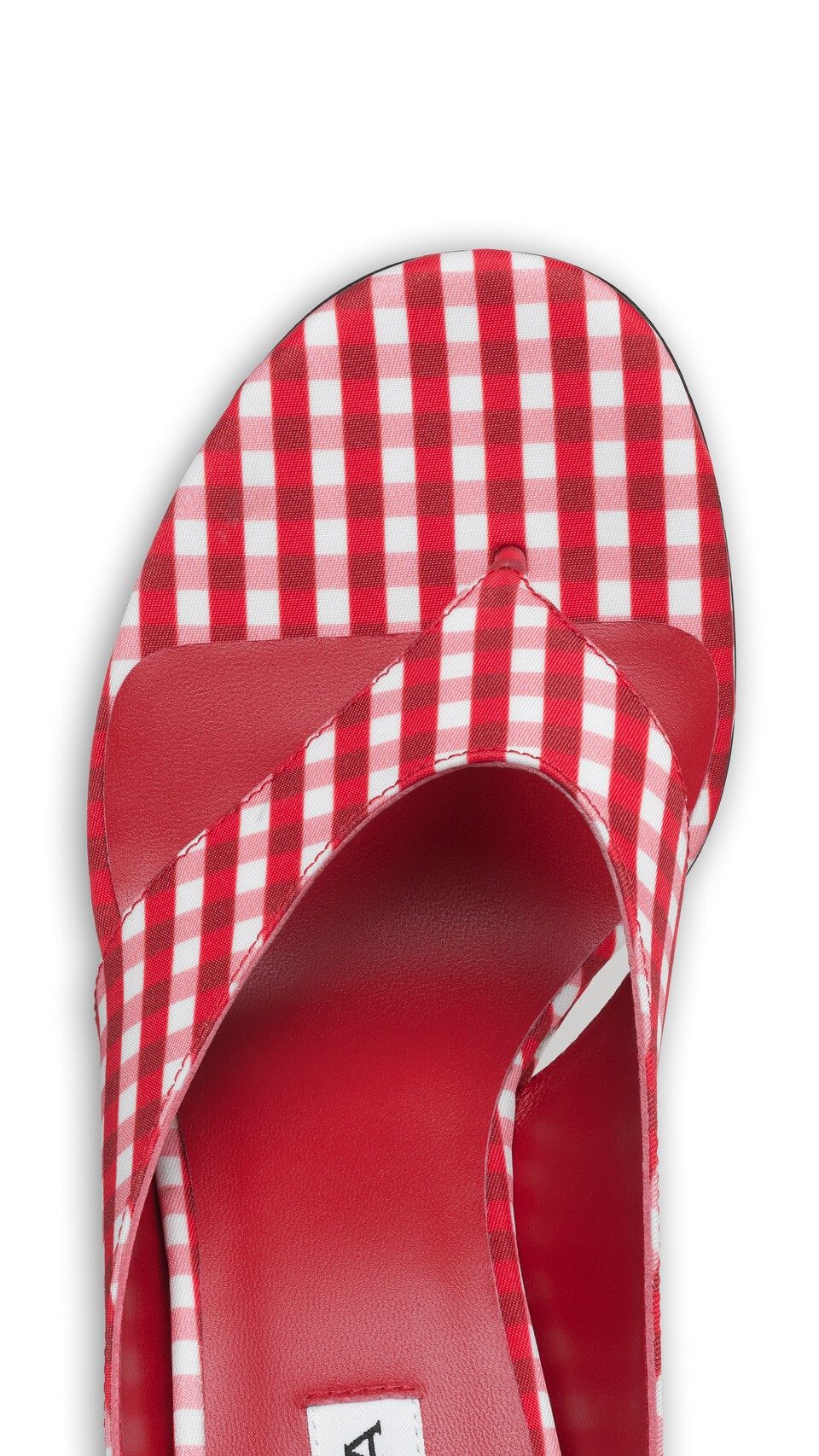 ALA&Iuml;A CUBE THONG MULES IN VICHY PRINT  - View 4