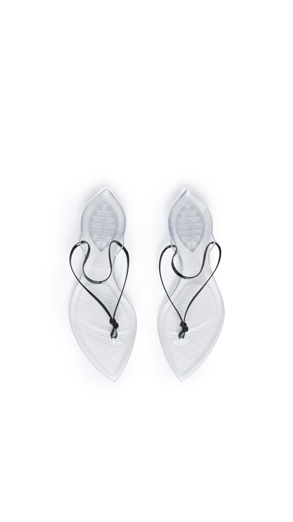 ALA&Iuml;A INVISIBLE THONG IN PATENT LEATHER BLACK - View 4