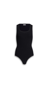 ALAIA SCHWARZ - ALA&Iuml;A &Auml;RMELLOSER GERIPPTER BODY