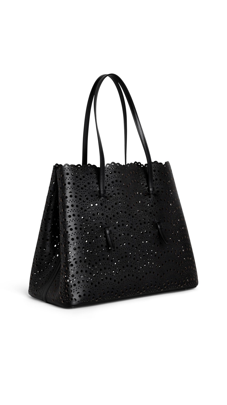 ALA&Iuml;A MINA 37 BAG IN VIENNE WAVE CALFSKIN BLACK - View 2