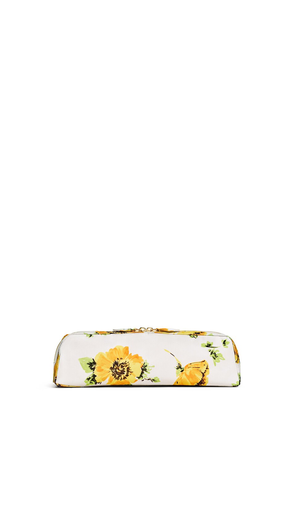 ALA&Iuml;A LE TECKEL MEDIUM BAG IN POLYURETHANE AND FLOWER PRINT WHITE/YELLOW - View 4