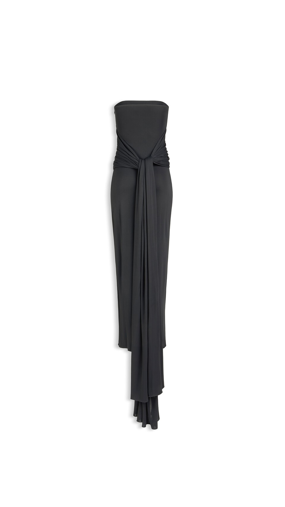 ALA&Iuml;A BUSTIER JERSEY FLUID DRESS BLACK - View 2