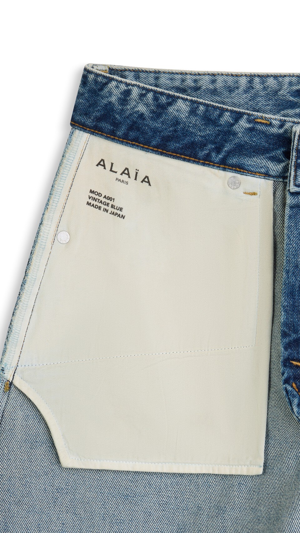 ALA&Iuml;A ROUND DENIM JEANS VINTAGE BLUE - View 3