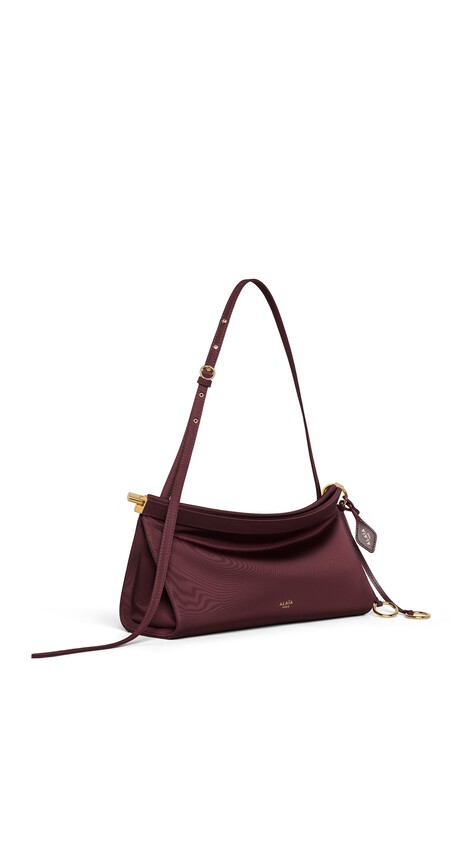 ALA&Iuml;A LE CLICK EAST WEST MEDIUM BAG IN NYLON GARNET RED - View 2