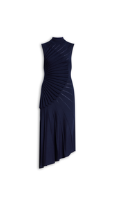 MIDNIGHT - ALA&Iuml;A SCULPTING WOOL DRESS