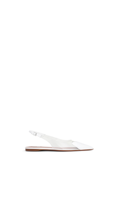 OPTICAL WHITE - ALA&Iuml;A LE C&OElig;UR FLAT SLINGBACKS IN PATENT CALFSKIN