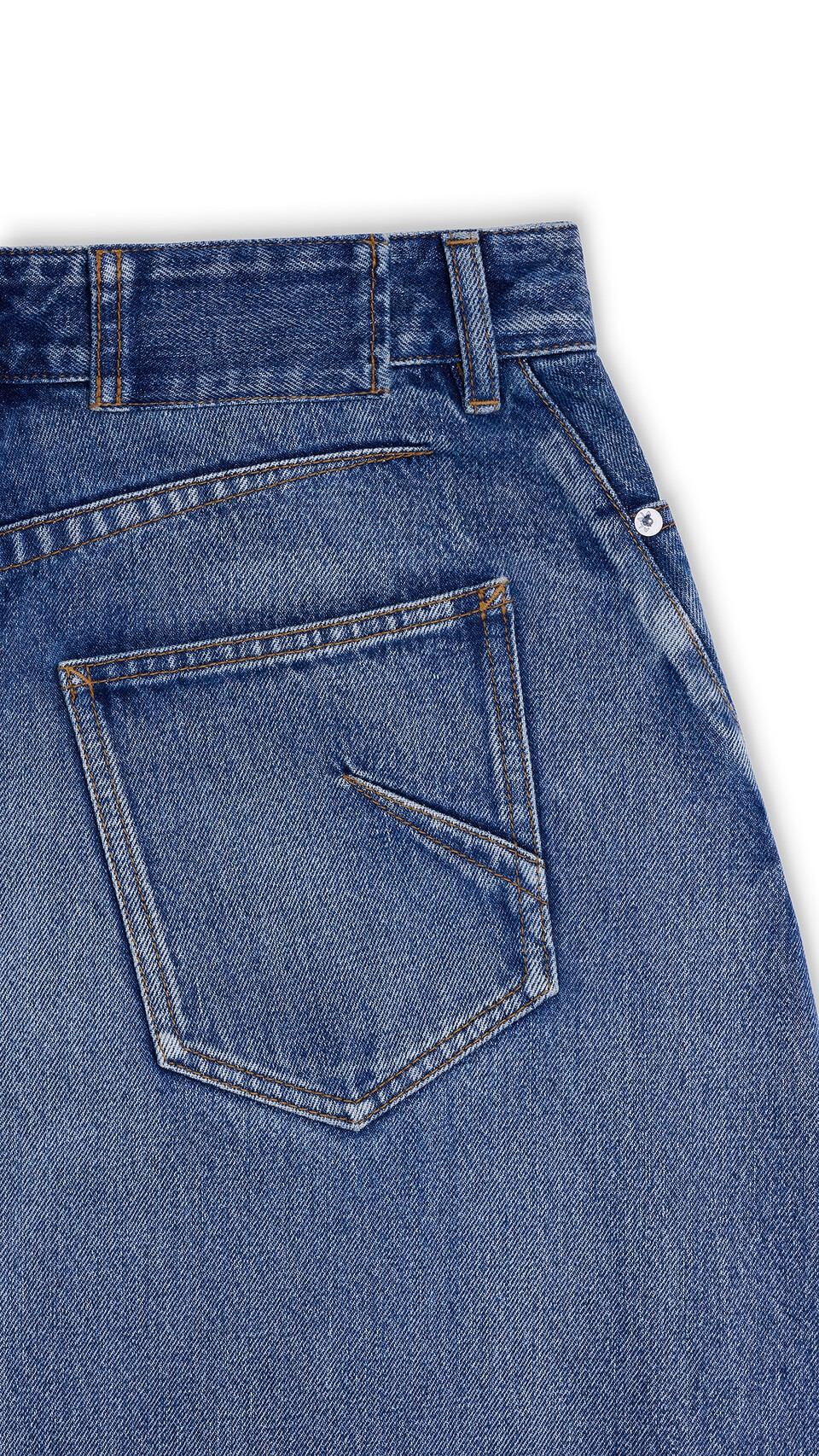 ALA&Iuml;A RODEO DENIM PANTS FADED BLUE - View 4