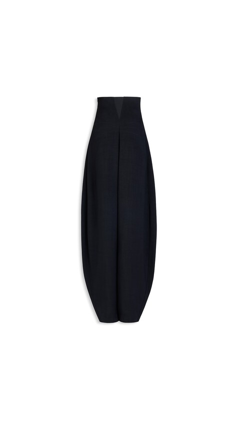 ALA&Iuml;A HIGH-WAIST TAILORED PANTS BLACK