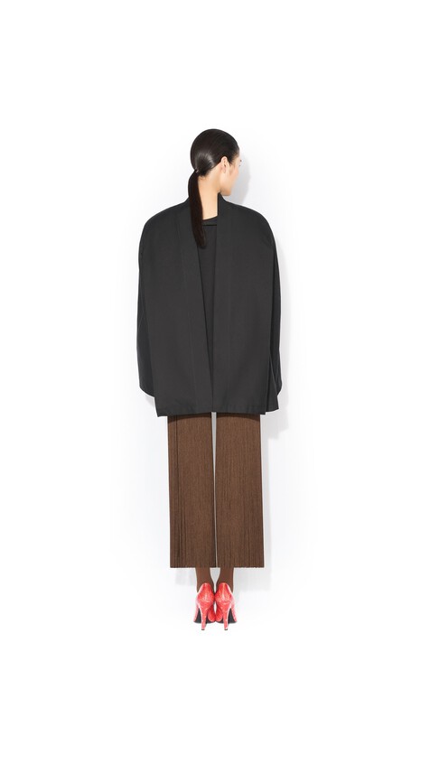 ALA&Iuml;A HIGH FRINGED SOCKS CHOCOLATE - View 2
