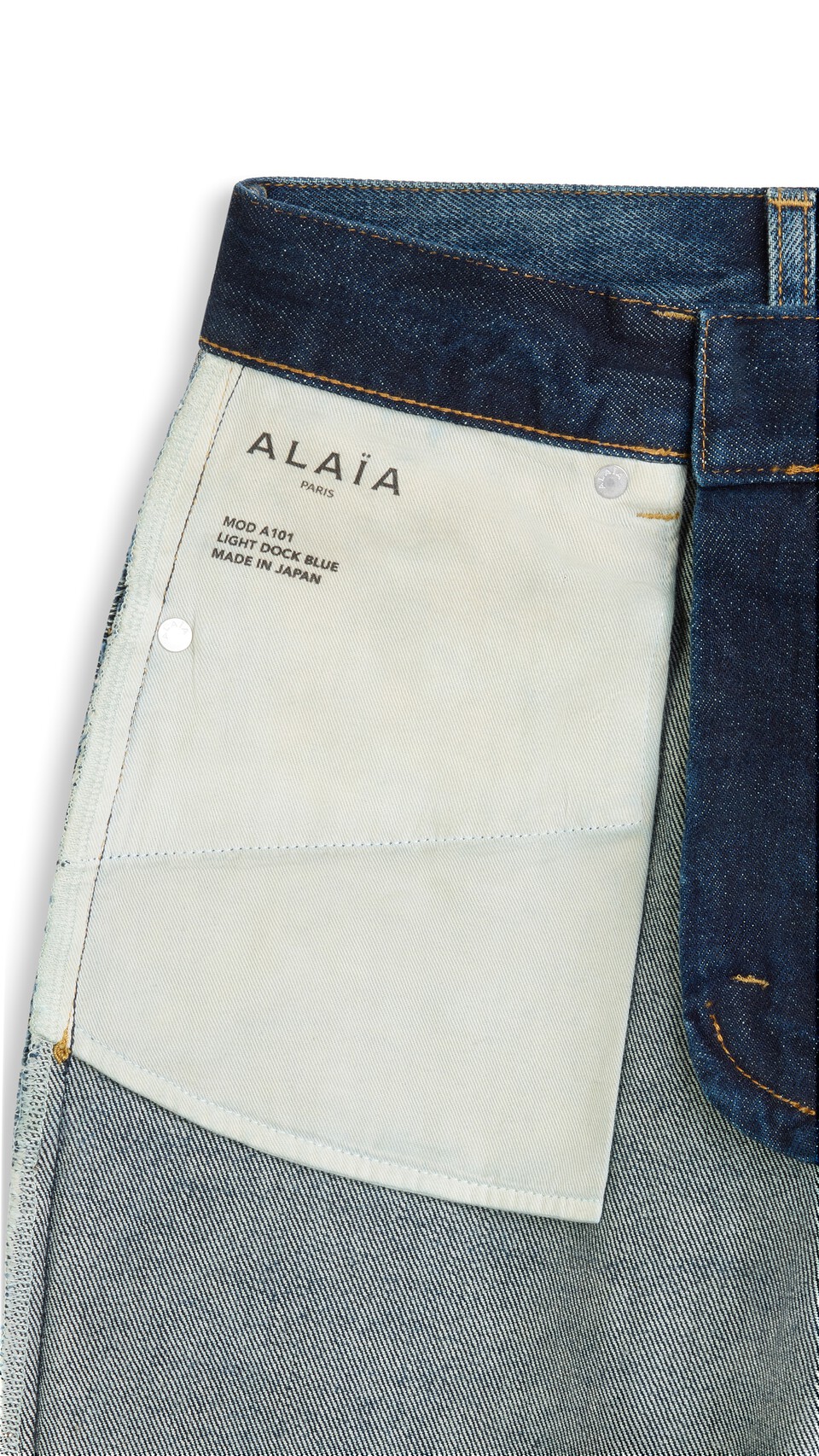 ALA&Iuml;A SKINNY DENIM JEANS DOCK BLUE - View 3