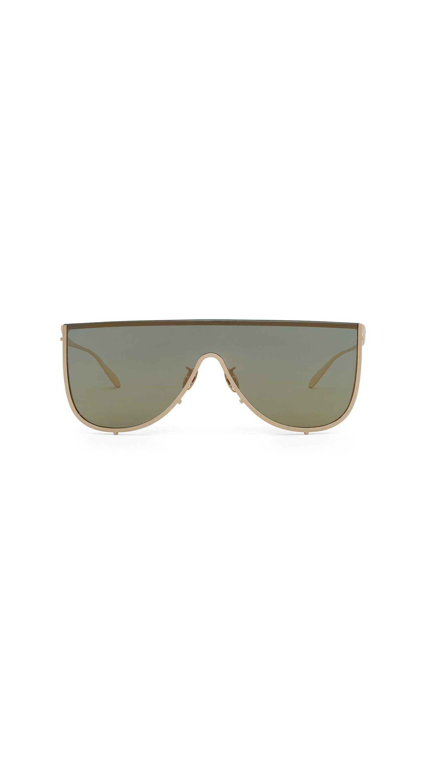 ALA&Iuml;A MASK SUNGLASSES IN METAL YELLOW GOLD METALS