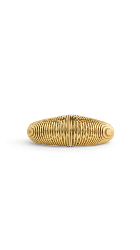 ALA&Iuml;A SPIRAL CUFF YELLOW GOLD METALS