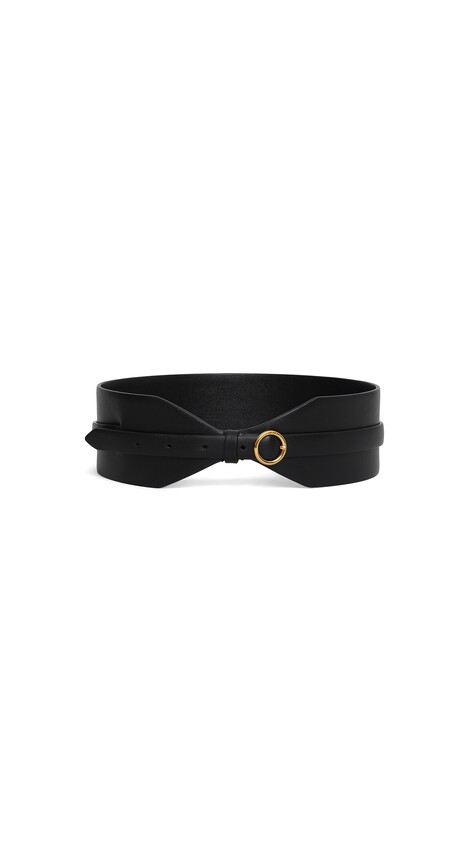 ALA&Iuml;A DOUBLE LARGE BELT IN CALFSKIN BLACK