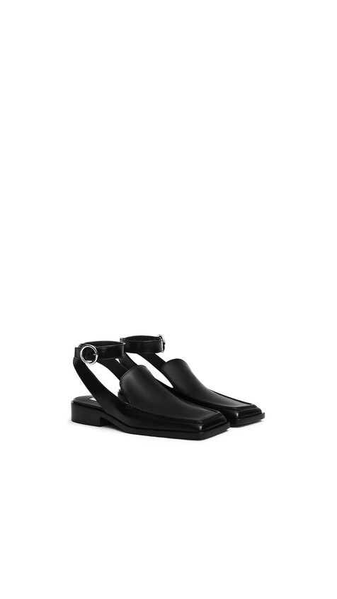 SQUARE LOAFER SANDALS IN CALFSKIN