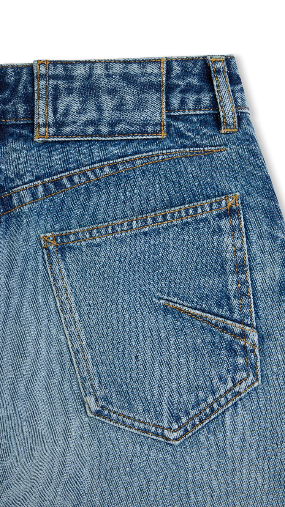 ALA&Iuml;A FLARE DENIM JEANS BLUE - View 4