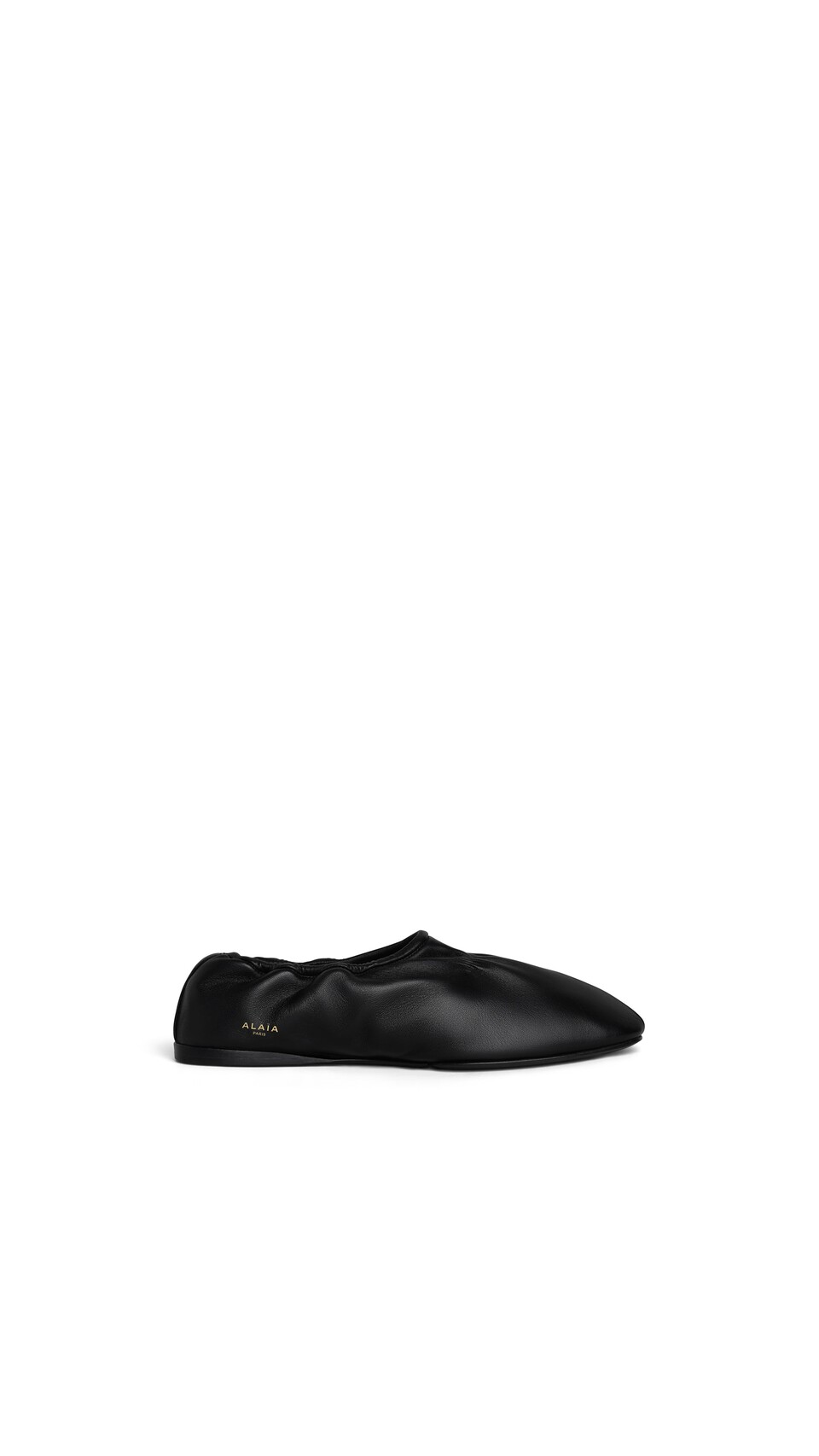 ALA&Iuml;A SUPPLE SLIPPERS IN LEATHER BLACK