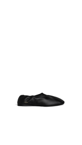BLACK - ALA&Iuml;A SUPPLE SLIPPERS IN LEATHER