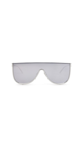 WHITE SILVER - ALA&Iuml;A MASK SUNGLASSES IN METAL