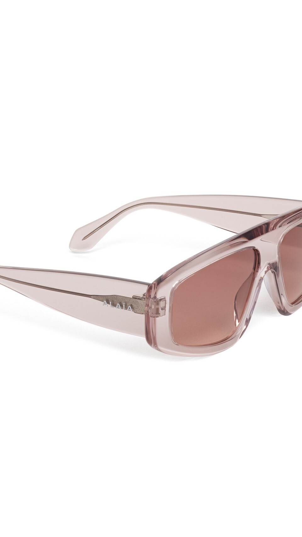 ALA&Iuml;A AVIATOR MASK SUNGLASSES BROWN/CARAMEL - View 3