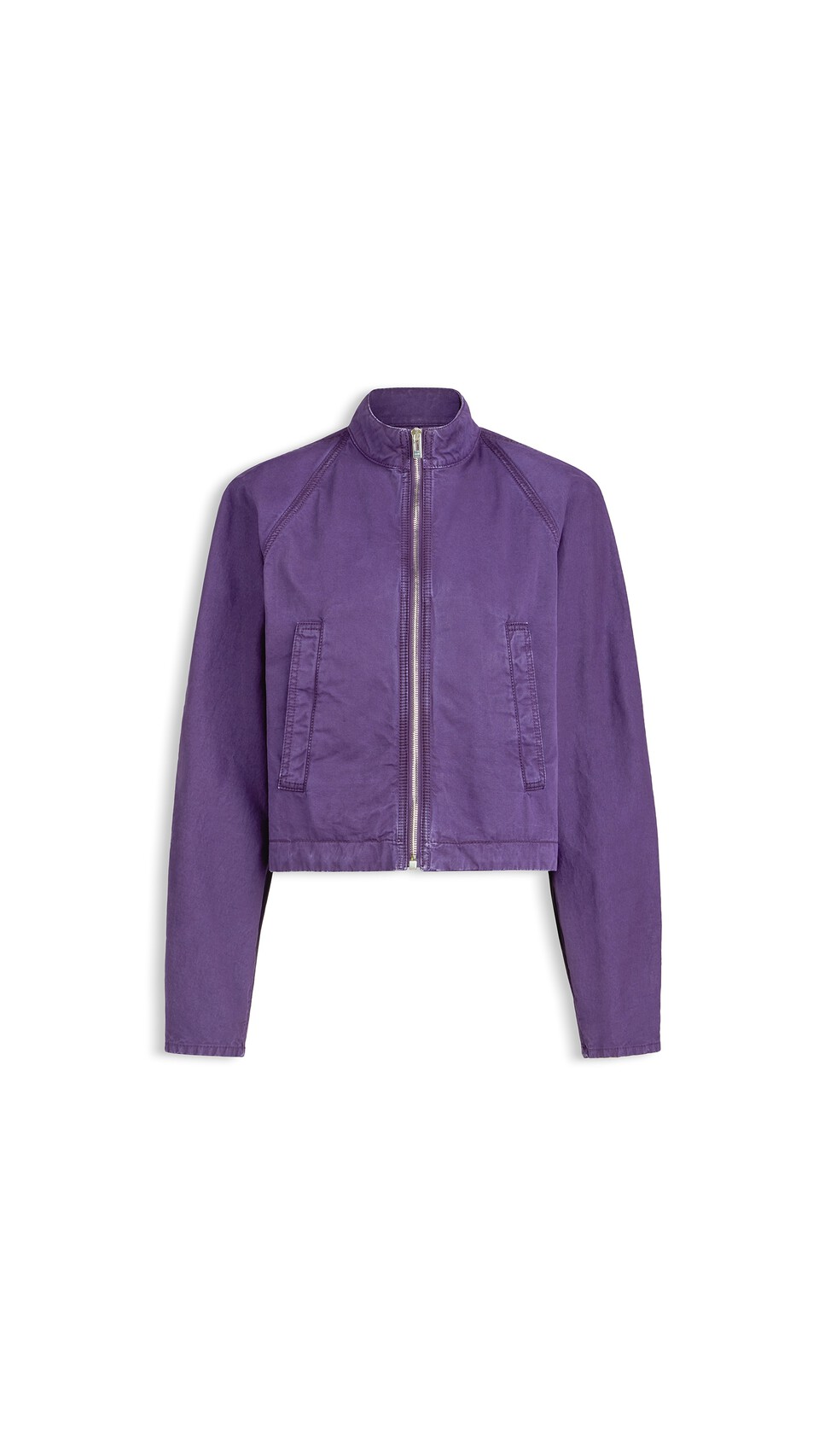 ALA&Iuml;A ROUND DENIM JACKET VIOLET