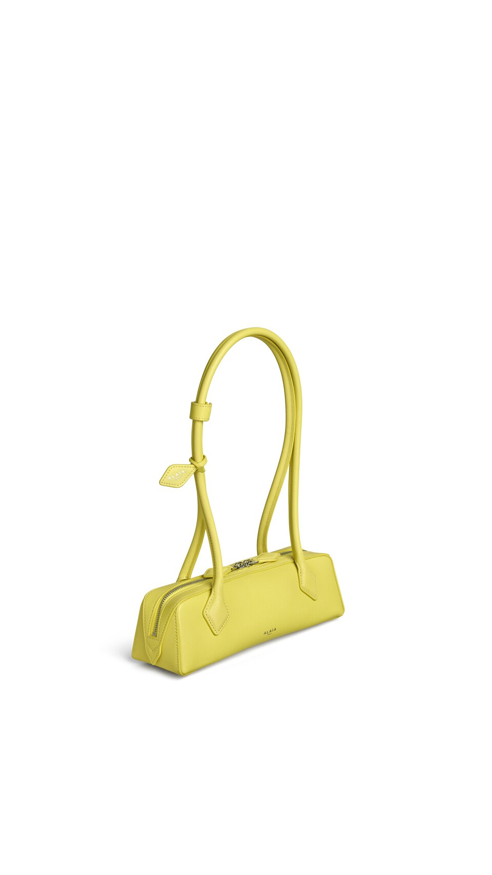 ALA&Iuml;A LE TECKEL SMALL BAG IN LEATHER LEMON YELLOW - View 2