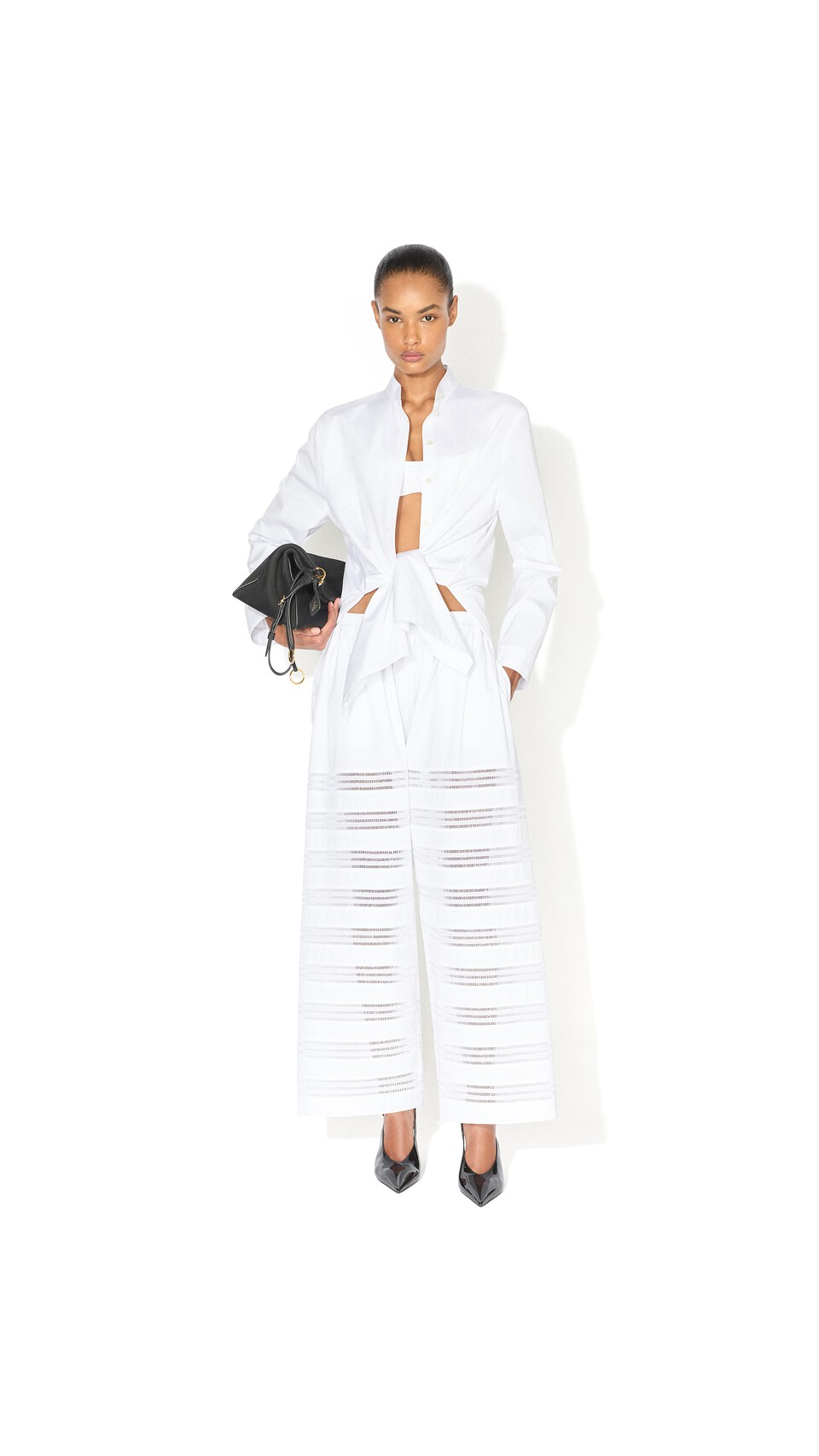 ALA&Iuml;A POPLIN SHIRT SET WHITE - View 2