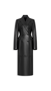 NOIR ALAIA - ALA&Iuml;A MANTEAU TAILLEUR EN CUIR